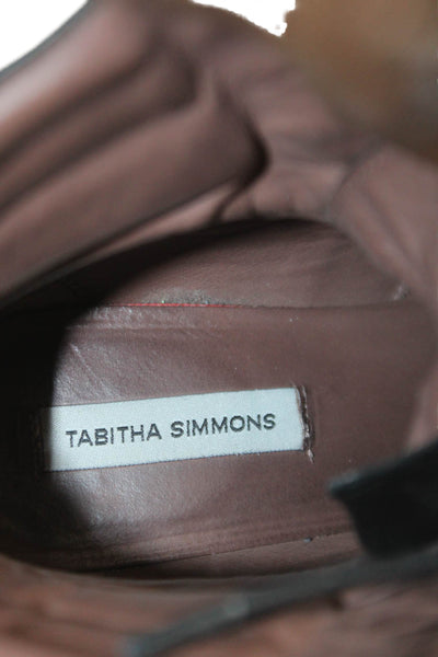 Tabitha Simmons Womens Leather Lace Up Ankle Boots Black Size 36 6