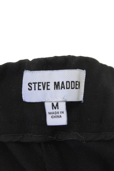 Steve Madden Womens Cropped Black Pull On Pants Size M
