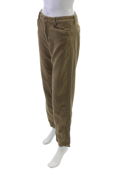 Vince Women Dress Pants Brown Cotton Button Inseam 28 Size 6