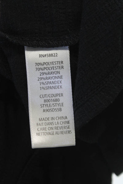 Max Studio Women Black V-Neck Trapeze Swing Dress Sleeveless Short Size XS