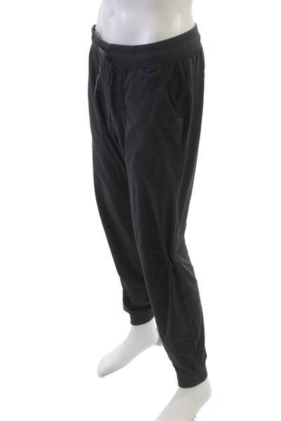Lululemon Mens Jogger Pants Black Drawstring Polyester Blend Inseam 30 Size L