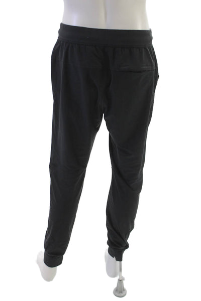 Lululemon Mens Jogger Pants Black Drawstring Polyester Blend Inseam 30 Size L