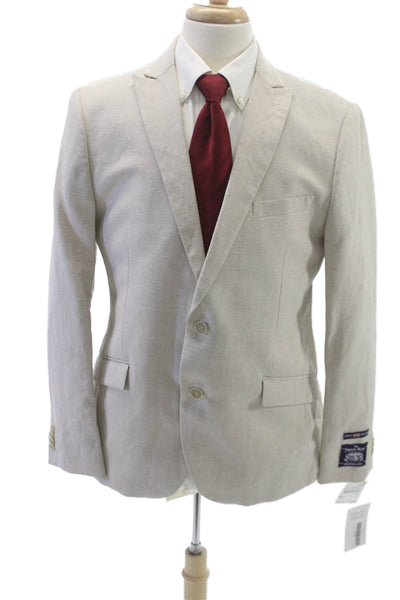 The Savile Row Mens Beige Linen Blazer Size 42