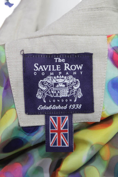 The Savile Row Mens Beige Linen Blazer Size 42