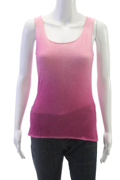 Rani Arabella Women Basic Sleeveless Tank Cashmere Pink Scoop Neck Size M