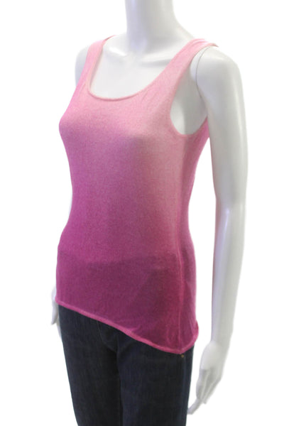 Rani Arabella Women Basic Sleeveless Tank Cashmere Pink Scoop Neck Size M