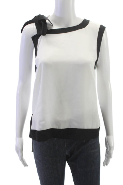 Edward Achour Women Colorblock Sleeveless Tank Black Size 40