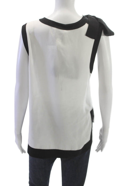 Edward Achour Women Colorblock Sleeveless Tank Black Size 40