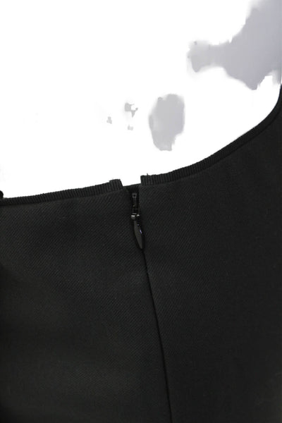 Agnona Women Dress Pants Black Polyester Zip Size 48