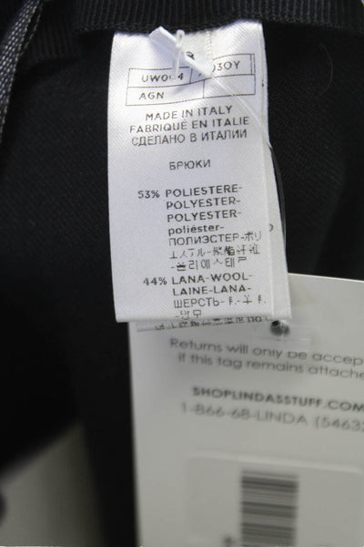 Agnona Women Dress Pants Black Polyester Zip Size 48