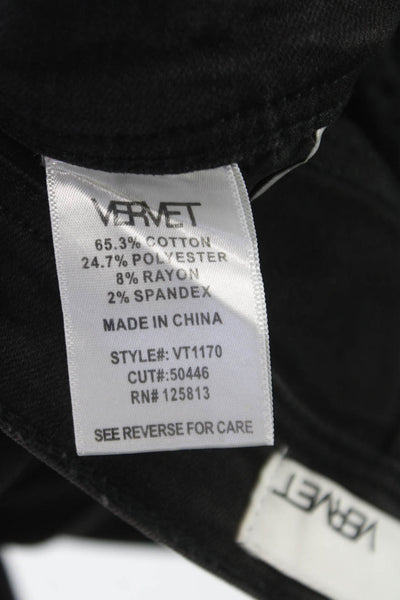 Vervet Womens Skinny Black Jeans Size 25