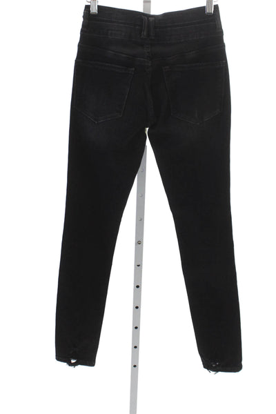 Vervet Women Skinny Jeans Black Mid Rise Button Fly 28 Inseam Size 25