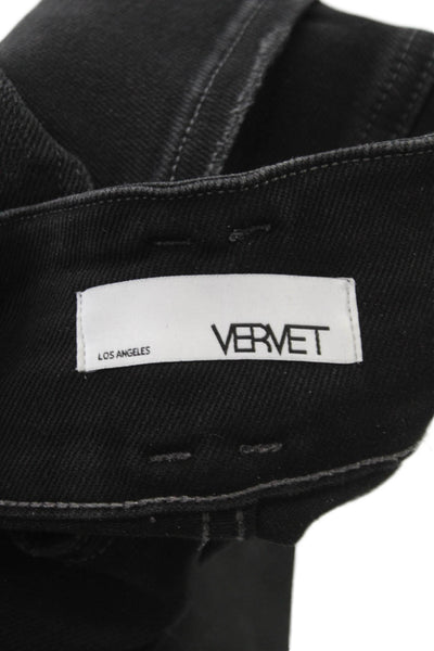 Vervet Women Skinny Jeans Black Mid Rise Button Fly 28 Inseam Size 25