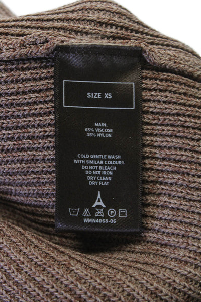 Maniere De Voir Women Wrap Midi Skirt Brown 65% Viscose 35% Nylon Size XS