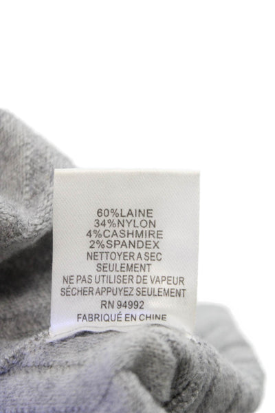 Jonathan Simkhai Women Gray Mock Neck Pullover Sweater Wool Size XS