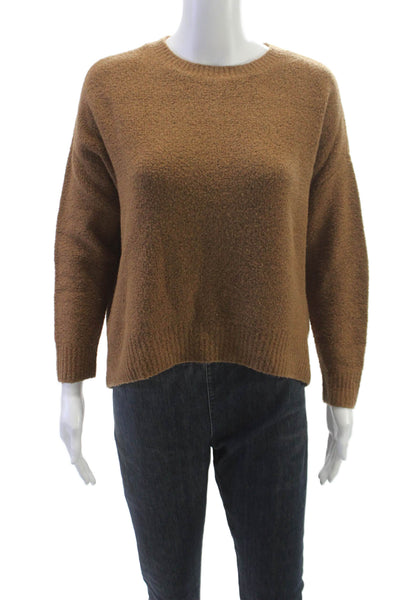 Alice + Olivia Women Pullover Brown Crew Neck Long Sleeve Size XS