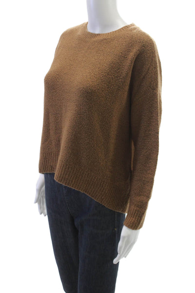 Alice + Olivia Women Pullover Brown Crew Neck Long Sleeve Size XS