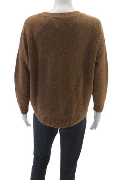 Alice + Olivia Women Pullover Brown Crew Neck Long Sleeve Size XS