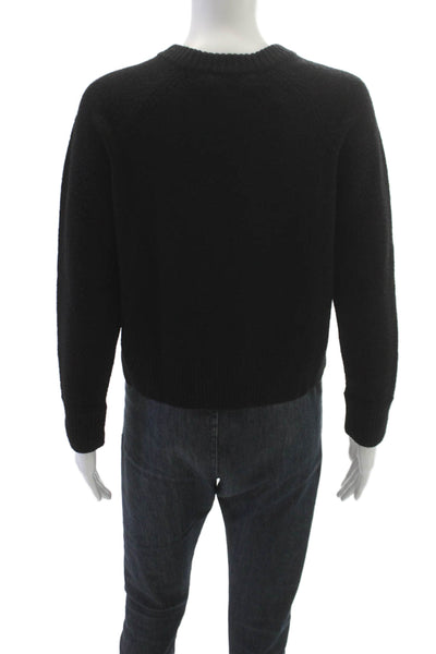 Alice + Olivia Women Pullover Sweater Black Crew Neck Long Sleeve Size XS