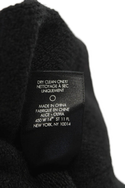 Alice + Olivia Women Pullover Sweater Black Crew Neck Long Sleeve Size XS