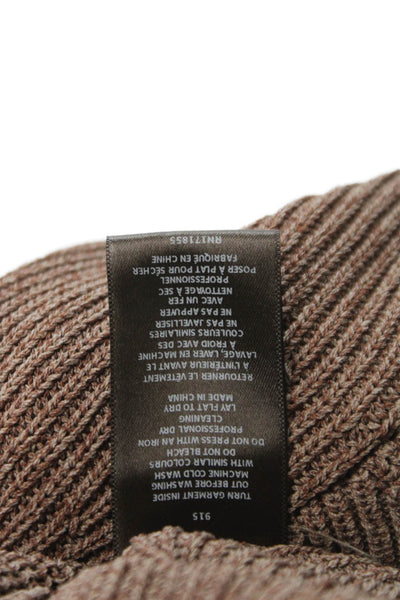 Maniere De Voir Women Cropped Off Shoulder Sweater Brown Long Sleeve Size XS
