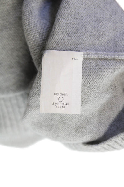 J Crew Womens Vest 100% Cashmere Gray Crew Neck Solid Size L