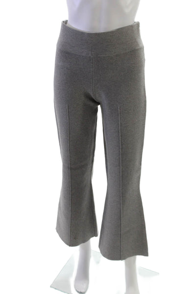 J Crew Womens Cropped Gray Viscose Pants Pull On Size M