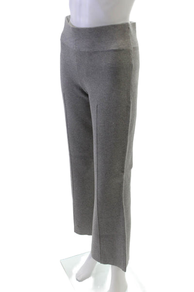J Crew Womens Cropped Gray Viscose Pants Pull On Size M
