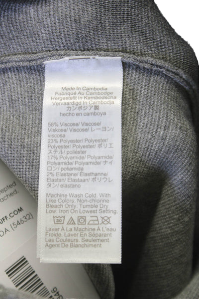 J Crew Womens Cropped Gray Viscose Pants Pull On Size M