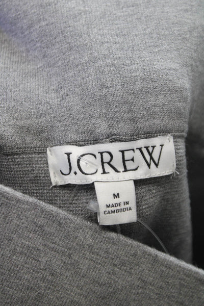 J Crew Womens Cropped Gray Viscose Pants Pull On Size M