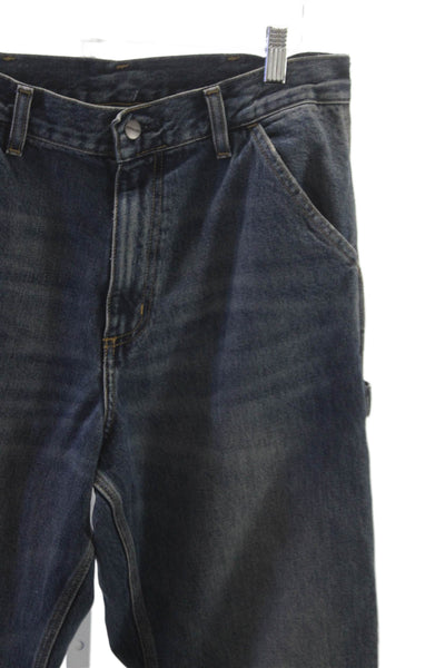 Carhartt Mens Straight Jeans Blue High Rise Cotton Inseam 31 Size 28