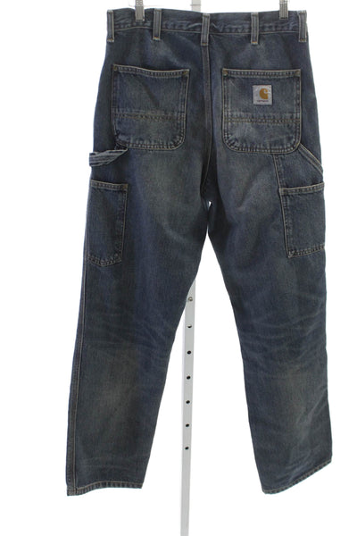Carhartt Mens Straight Jeans Blue High Rise Cotton Inseam 31 Size 28