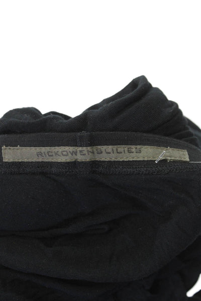 Rick Owens Lilies Womens Maxi Dress Black Rayon Halter Neck Size S