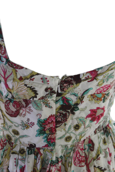 Plenty by Tracy Reese Womens Fit & Flare Silk Floral V Neck Dress Size 4