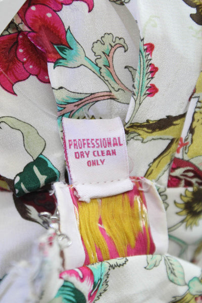 Plenty by Tracy Reese Womens Fit & Flare Silk Floral V Neck Dress Size 4