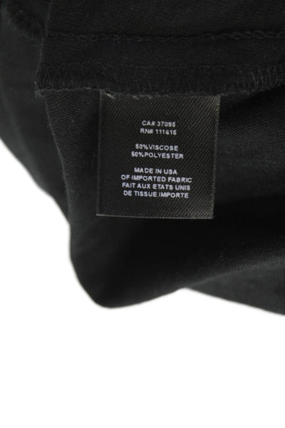 Robert Rodriguez Black Label Women Shift Dress Black V Neck Long Sleeve Size 4