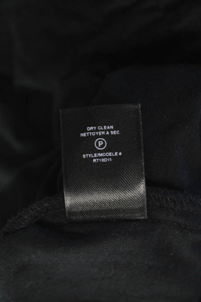 Robert Rodriguez Black Label Women Shift Dress Black V Neck Long Sleeve Size 4