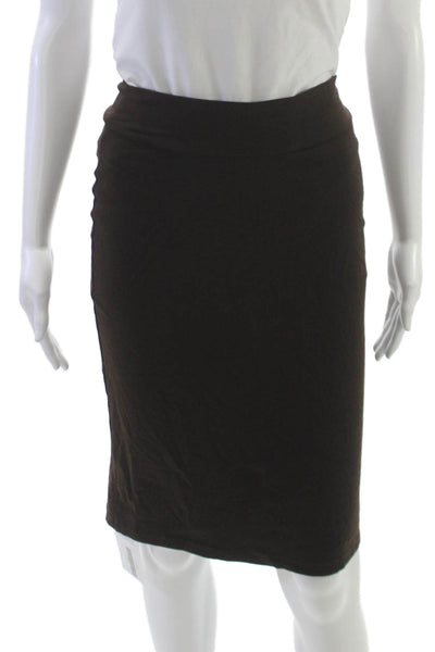 Susana Monaco Womens Brown Straight Pencil Skirt Supplex Knee Length Size XS