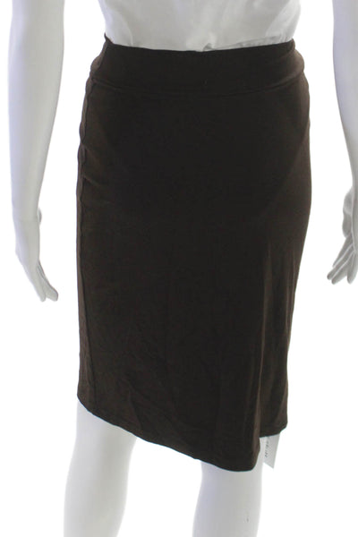 Susana Monaco Womens Brown Straight Pencil Skirt Supplex Knee Length Size XS