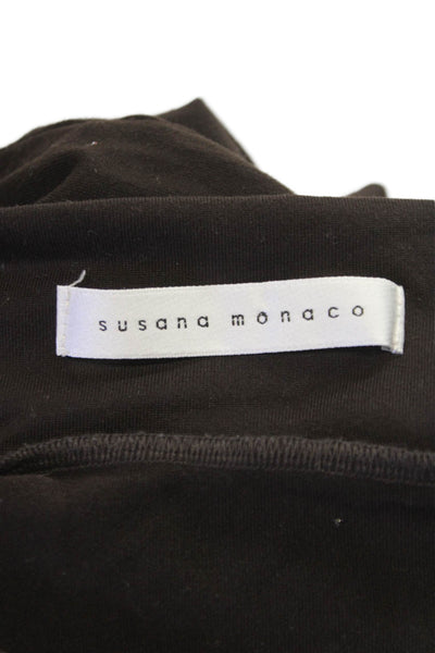 Susana Monaco Womens Brown Straight Pencil Skirt Supplex Knee Length Size XS