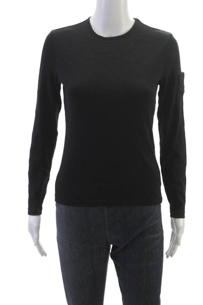 Lauren Ralph Lauren Women Black Long Sleeve Crew Neck T-Shirt Size XS