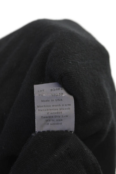 Michael Stars Womens Black Supima Cotton Turtleneck Tee 3/4 Sleeve Size One