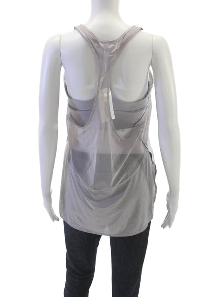 Lululemon Womens Basic Scoop Neck Tank Gray Polyester Size 10