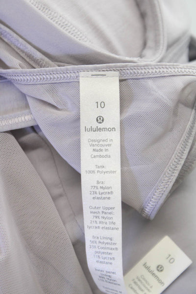 Lululemon Womens Basic Scoop Neck Tank Gray Polyester Size 10