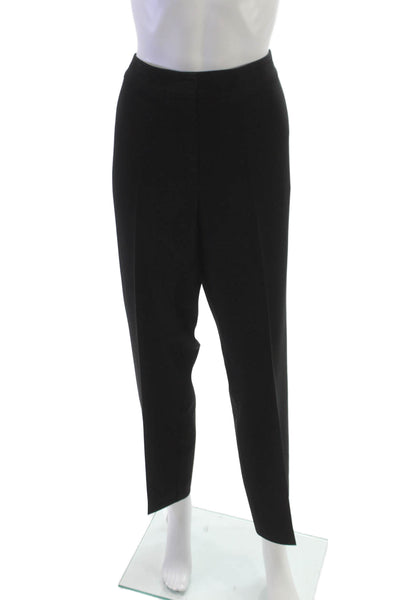 St. John Women Dress Pants Black Polyester Blend Zip Size 12