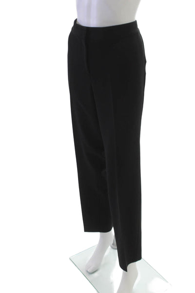 St. John Women Dress Pants Black Polyester Blend Zip Size 12