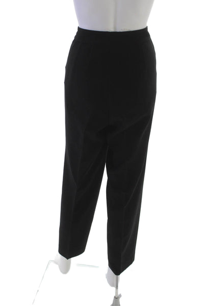 St. John Women Dress Pants Black Polyester Blend Zip Size 12