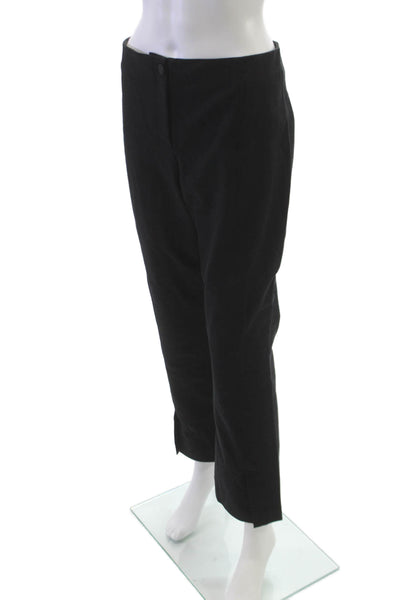 Ted Baker London Womens Cropped Black Cotton Button Pants Size 4