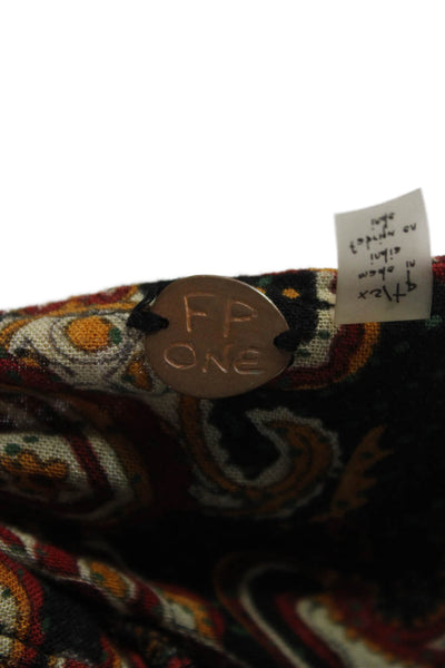 FP One by Free People Women Bohemian Paisley Rayon Tie Waist Pants Size XS