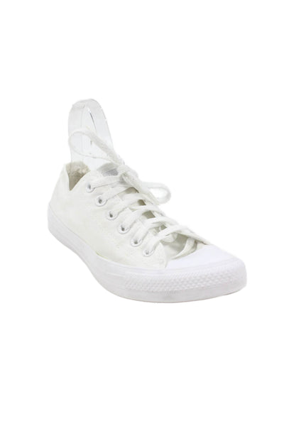 Converse Womens All Star Low Top Lace Up Sneakers White Size 8.5